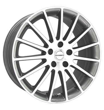 Borbet LS Graphite Polished Alloy Wheel Product Image #1