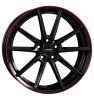 Borbet LX Black Glossy Rim Red Wheel Img 2