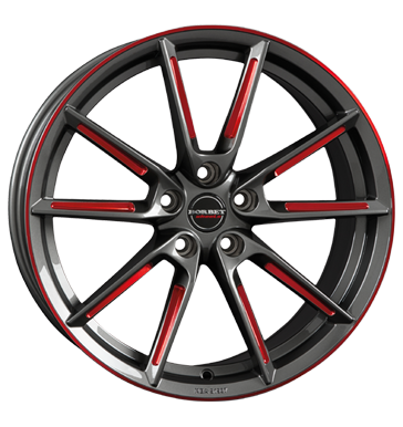 Borbet LX Graphite Spoke Rim Red Polished Alloy Wheel Product Image #2