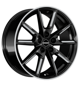 Borbet LX18 Black Matt Silver Spoke Rim Alloy Wheel for Kia Sportage JE - Sizes 18in