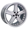 Borbet M 2pc Silver Rim Lip Polished Wheel Img 1