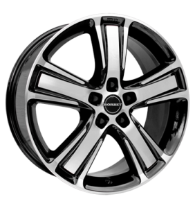 18" Borbet MA Black Polished alloy wheel