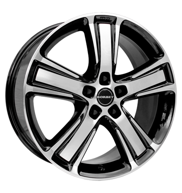 Borbet MA Black Polished Alloy Wheel Product Image #1