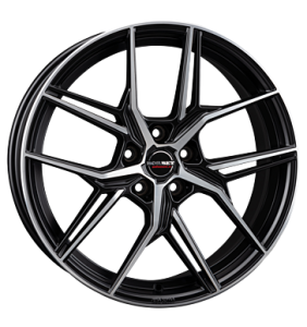 Borbet QX Matt Black Polished Alloy Wheel for Kia Carens FG - Sizes 19in