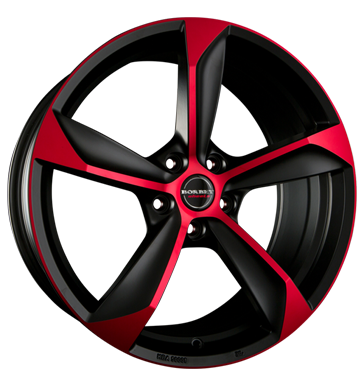 Borbet S Matt Black Red Alloy Wheel Product Image #2