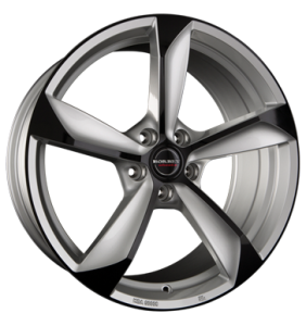 19" Borbet S Silver Black Glossy alloy wheel