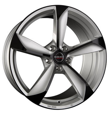 Borbet S Silver Black Glossy Alloy Wheel Product Image #2