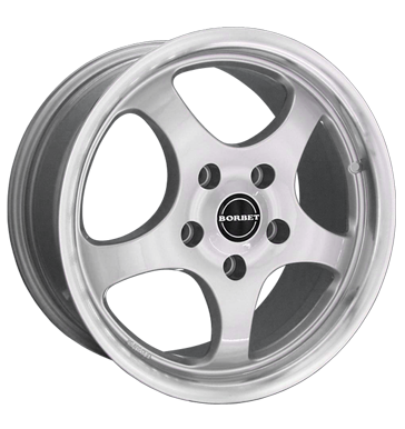 Borbet T Silver Rim Lip Polished Alloy Wheel Product Image #1