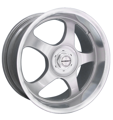 Borbet TD Silver Rim Lip Polished Alloy Wheel Product Image #1