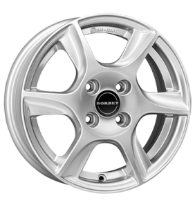 14" Borbet TL4 Brilliant Silver alloy wheel
