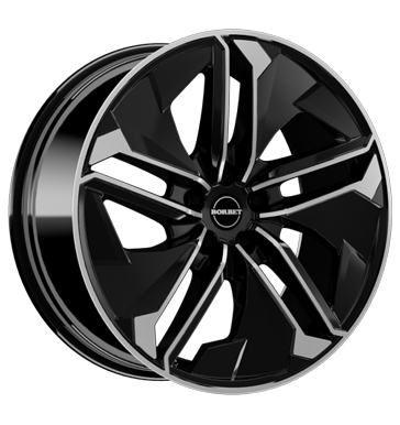 Borbet TX Black Glossy Polished Alloy Wheel Product Image #2