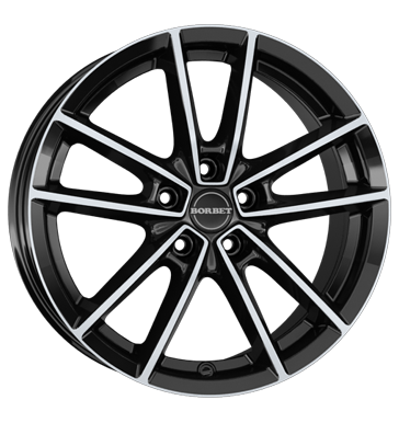 Borbet W Black Glossy Polished Alloy Wheel Product Image #2