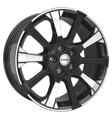 Borbet X10 Black Polished Alloy Wheel Product Image #1