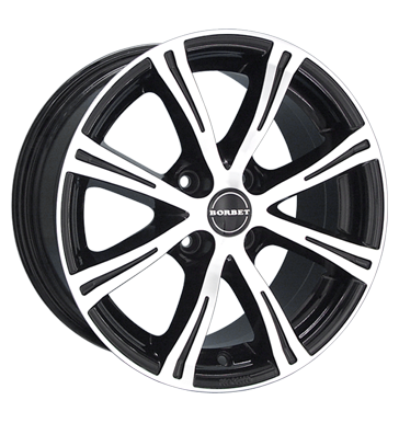 Borbet X8 Black Polished Alloy Wheel Product Image #1