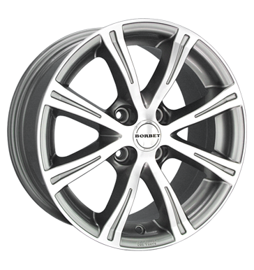 Borbet X8 Graphite Polished Alloy Wheel Product Image #1