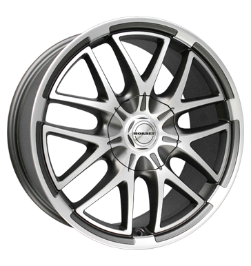Borbet XA Mistral Matt Anthracite Polished Alloy Wheel Product Image #2