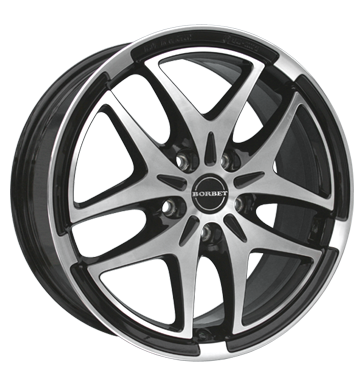 Borbet XB Black Polished Alloy Wheel Product Image #2