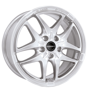 Silver Borbet XB alloy wheel