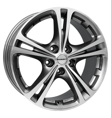 Borbet XL Graphite Polished Alloy Wheel Product Image #1