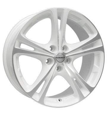 Borbet XL Rallye White Front Polished Alloy Wheel Product Image #1