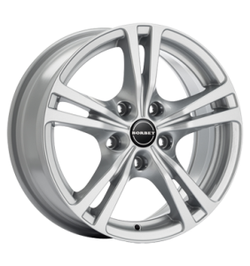 Silver Borbet XLB alloy wheel