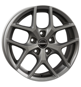Borbet Y Matt Titanium Alloy Wheel for Kia Carens FG - Sizes 16in, 17in, 18in