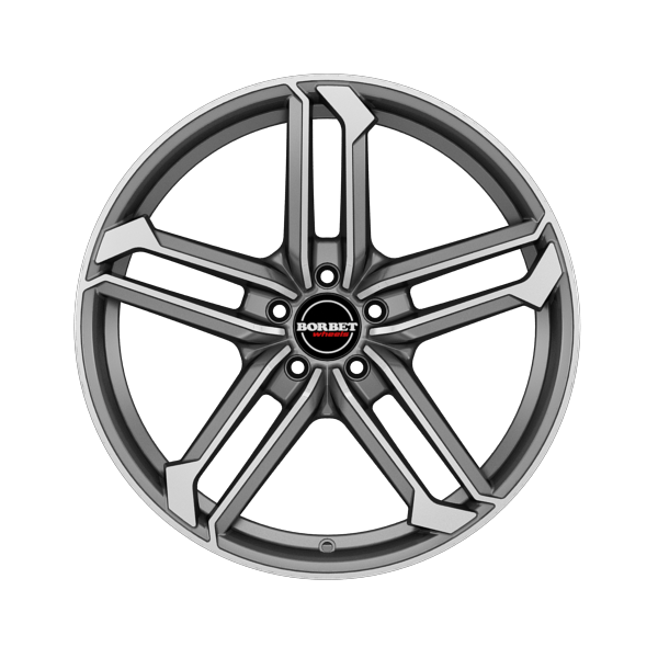 Borbet ATX Matt Graphite Polished Alloy Wheel Product Image #1
