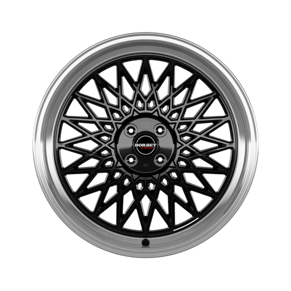 Borbet B Black Rim Polished Alloy Wheel Product Image #1