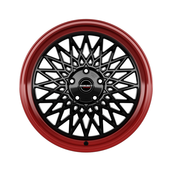 Borbet B Black Rim Red Alloy Wheel Product Image #1