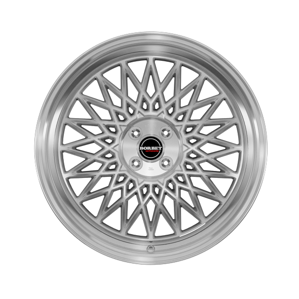Borbet B Silver Rim Polished Alloy Wheel Product Image #1