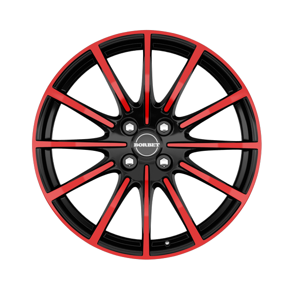 Borbet BL4 Black Red Glossy Alloy Wheel Product Image #1