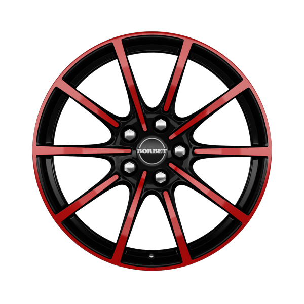 Borbet BL5 Black Red Glossy Alloy Wheel Product Image #1