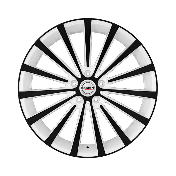 Borbet BLX White Black Glossy Alloy Wheel Product Image #1