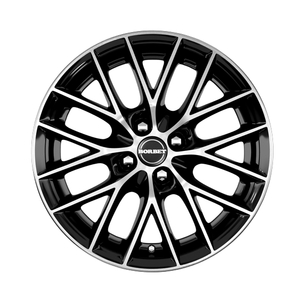 Borbet BS4 Black Polished Alloy Wheel Product Image #1