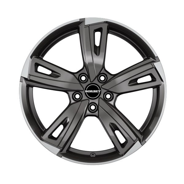 Borbet BU1 Mistral Anthracite Glossy Polished Alloy Wheel Product Image #1