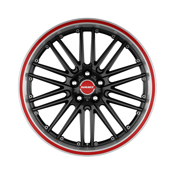 Borbet CW2 Black Red Line Alloy Wheel Product Image #1