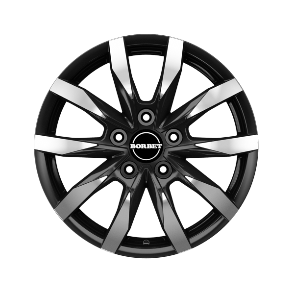 Borbet CW5 Matt Black Polished Alloy Wheel Product Image #1