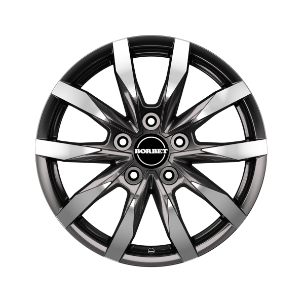Borbet CW5 Mistral Anthracite Glossy Polished Alloy Wheel Product Image #1