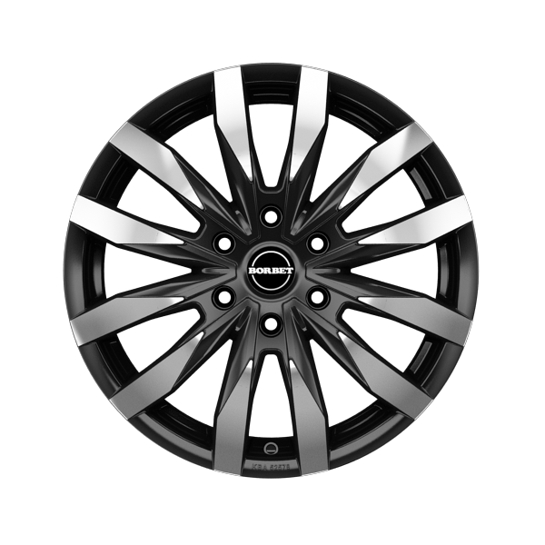 Borbet CW6 Matt Black Polished Alloy Wheel Product Image #1