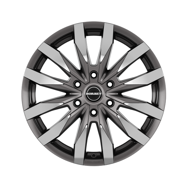 Borbet CW6 Mistral Anthracite Glossy Polished Alloy Wheel Product Image #1
