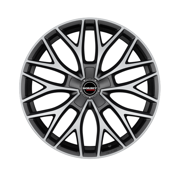 Borbet DY Matt Dark Grey Polished Alloy Wheel Product Image #1