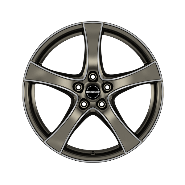 Borbet F2 Graphite Polished Alloy Wheel Product Image #1