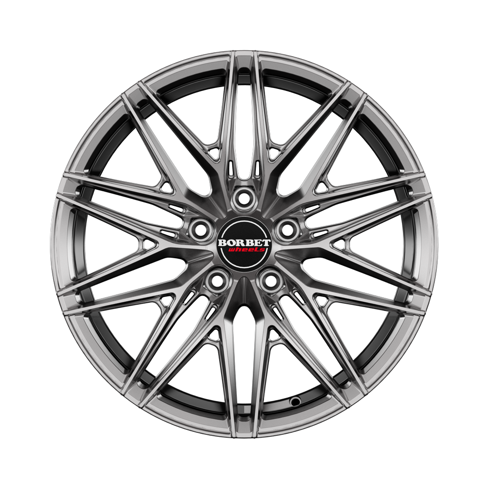 Borbet FB1 Hyper Black Silver Alloy Wheel Product Image #1