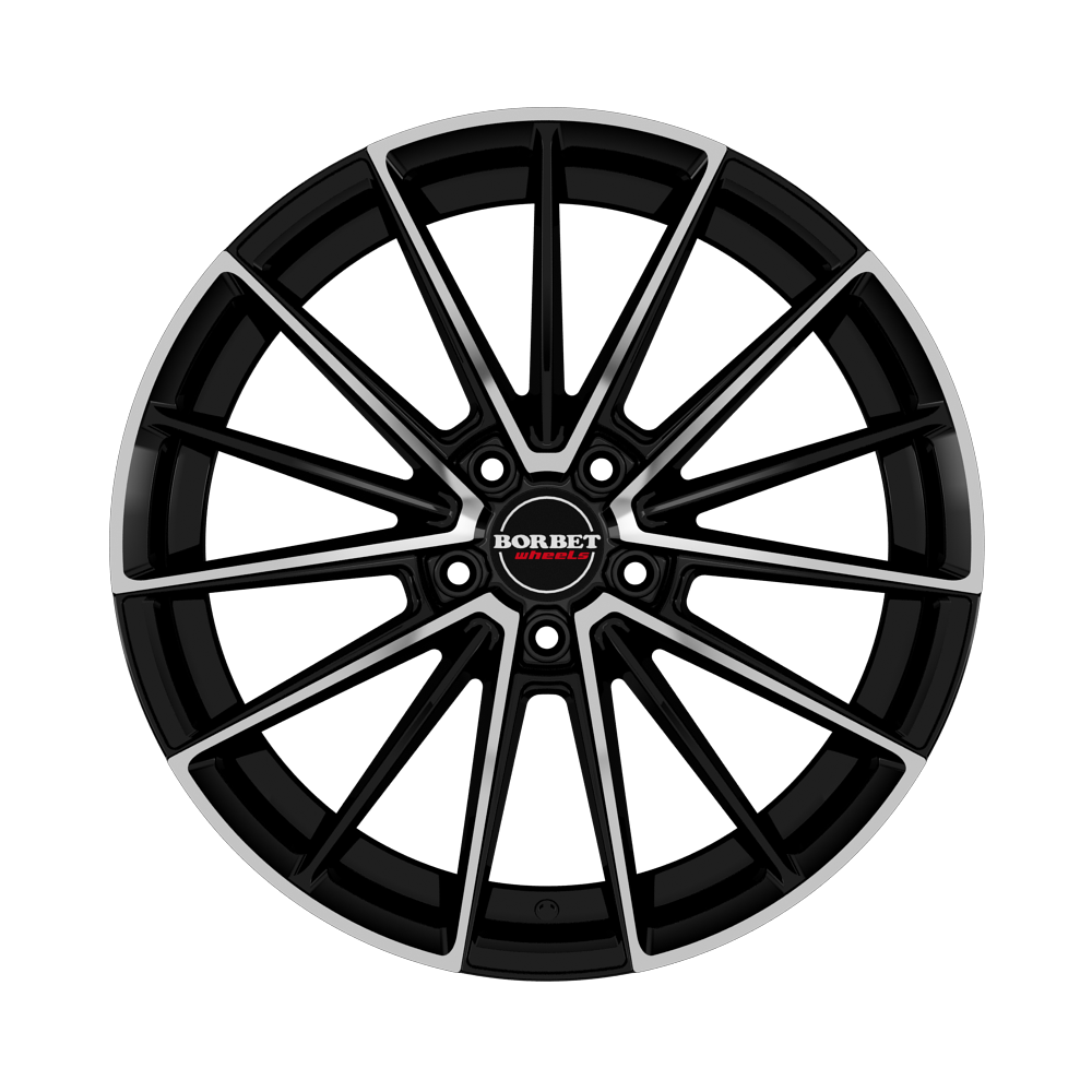 Borbet FB2 DC Matt Black Polished Alloy Wheel Product Image #1