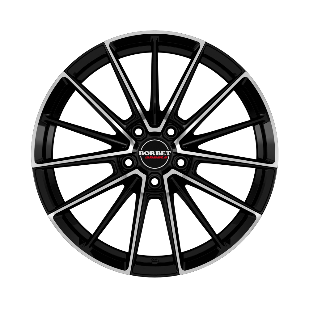 Borbet FB2 Matt Black Polished Alloy Wheel Product Image #1