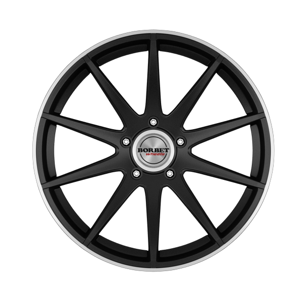 Borbet GTX Matt Black Rim Polished Alloy Wheel Product Image #1