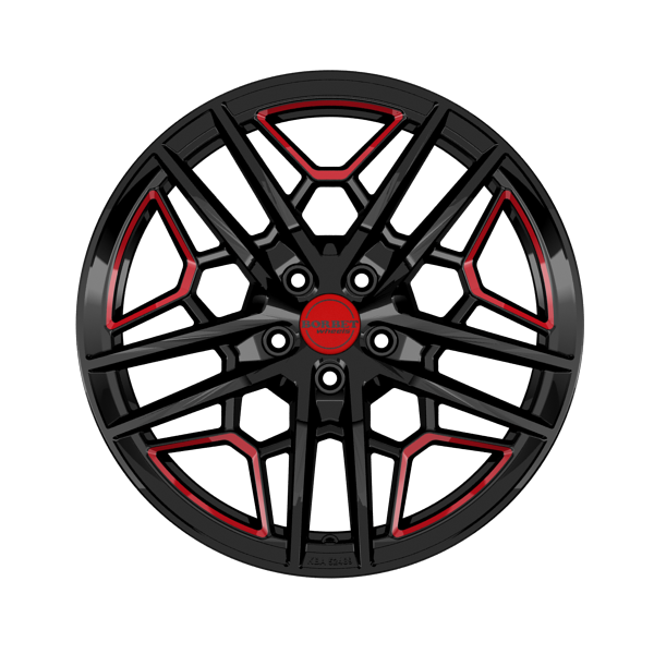 Borbet GTY Black Red Glossy Alloy Wheel Product Image #1
