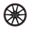 Borbet LX Black Glossy Rim Red Wheel Img 1