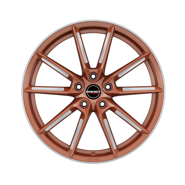 Borbet LX Copper Matt Spoke Rim Polished Alloy Wheel Product Image #1