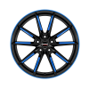 Borbet LX Black Matt Spoke Rim Blue Polished Wheel Img 1